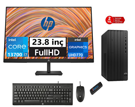Hp 290 Pro G9 Intel Core I7 13700 64GB 256GB SSD 23.8 Monitör WINDOWS11HOME Masaüstü Blgisayar 4624A8ET36+ZETTAUSBBELLEK