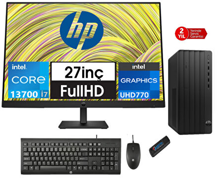 Hp 290 Pro G9 Intel Core I7 13700 32GB 4tb SSD 27" Monitör WINDOWS11HOME Masaüstü Blgisayar 7624A8ET35+ZETTAUSBBELLEK