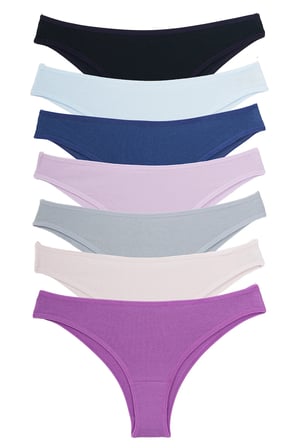 Kadın Külot 7'li Paket Likralı Brazillian INDIGO