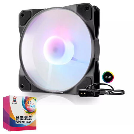 HADRON HDX-1517 Kasa Fanı 12cm Rgb Ledli