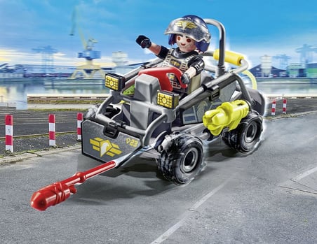 City Action 71147 Swat-Multi-Terrain-Quad, Dönüştürülebilir Sek Sürat Teknesi, 5 Yaş ve Üzeri Çocuklar İçin Oyuncak