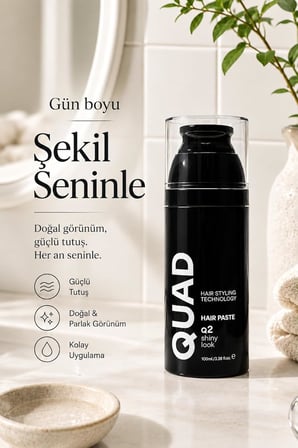 Q2 Airless Beyaz kırıcı etkili parlak wax – Parlak Görünüm &amp; Güçlü Tutuculuk
