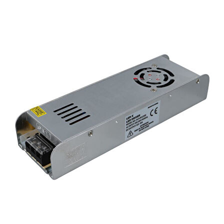 Ledx ALN-M1230S 12 Volt 30 Amper 360 Watt Fanlı Slim Metal Kasa Adaptör 225X65x38mm