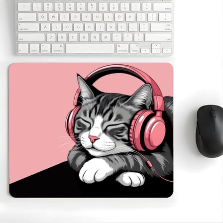 18x22 cm Desenli Baskılı Mouse Pad Kaymaz Kauçuk Taban Ofis ve Home Ofis Kullanımına Uygun Komik Yazılı Tasarım Yüksek Baskı Kaliteli Küçük Boy Mouse Pedi Bilgisayar Laptop Aksesuarı (Sleepy Cat)