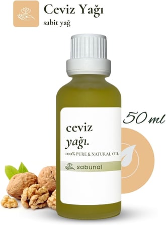 Ceviz Yağı 50 ml - Cilt ve Saç Uçları İçin Yumuşak Doku