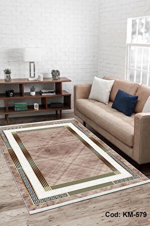 Pamuk Dokuma Taban Kaymaz Yıkanabilir Klasik Desenli  Salon Halısı Mutfak Halısı Koridor Halısı