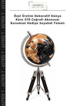 Özel Üretim Dekoratif Dünya Küre 370 Coğrafi Aksesuar Kurumsal Hediye Seyahat Temalı