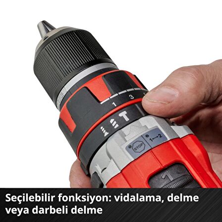 Einhell Professional Akülü Darbeli Vidalama TP-CD 18/50 Li-i BL Solo Power X-Change (18V, Kömürsüz, 50 Nm, Darbeli Vidalama Fonksiyonu, 2 Vites, 13 mm Mandren, akü dahil değildir)