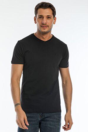 Slazenger SARGON I Erkek T-Shirt Siyah