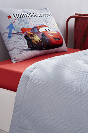 Özdilek Cars On The Road Tek Kişilik Disney Lisanslı Lastikli Fitted Çarşaf Kapitone Çocuk Nevresim Takımı