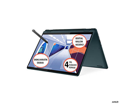 Lenovo Yoga6 AMD R5-7530U 8G 512G 13.3" DOKUNMATİK 13ABR8 Touch Kalem Hediyeli (Model:83B2009NTX)