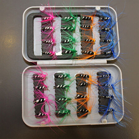 Captain 3453 Trout Fly Sinek Assortment Alabalık Yemi 32'li Mix Set