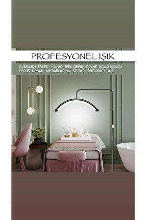 Profesyonel 28 İnç Ayarlanabilir LED Güzellik Salonu Lambası - 3 Işık Modu, 360° Döner Başlık