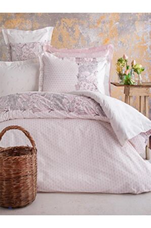 Apricitas Home Grace Senses Tek Kişilik %100 Pamuk Pike Takımı Pink