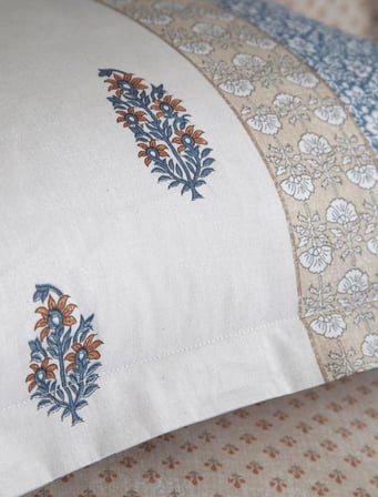 Apricitas Home Çift Kişilik Hazel İndigo Nevresim Takımı Lastiksiz Çarşaf