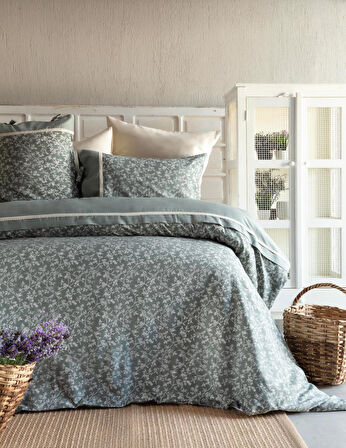 APRİCİTAS PAMUK KREP NEVRESİM TAKIMI GALVIN OLIVE ÇİFT KİŞİLİK