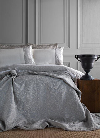 APRİCİTAS YATAK ÖRTÜLÜ NEVRESİM SET TOLEDO GRİ ÇİFT KİŞİLİK