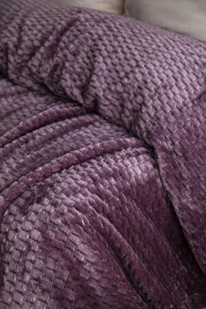 AP Jakarlı Tek Kişilik Mürdüm Trusty Battaniye 160*220