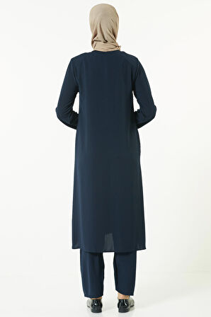 Kadın Umre ve Hac Kıyafeti Elit Kumaş Lacivert