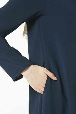 Kadın Umre ve Hac Kıyafeti Elit Kumaş Lacivert