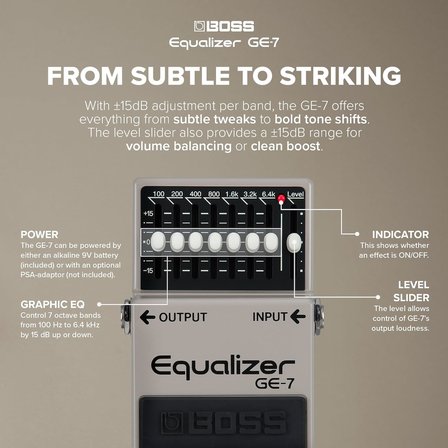 GE-7 7 bant EQ pedal