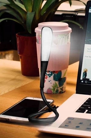 USB Girişli 14 Ledli 3 Kademeli Dokunmatik Masa/Kitap Okuma Lambası Ledi Siyah
