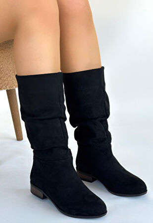 Plod Siyah Süet Çizme