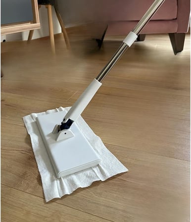 Döner Başlıklı Mini Temizlik Paspası, Hijyenik Temassız Kullanım,Islak Mendil Uyumlu,Tüm Bezlerle Uyumlu Akıllı Mop (Tembel Mop)
