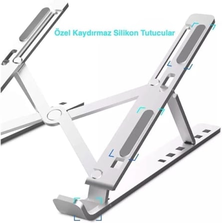 Macbook Laptop Bilgisayar Standı Notebook Özel Yükseltici Stand Tablet Tutucu Ayarlı Metal metal stand