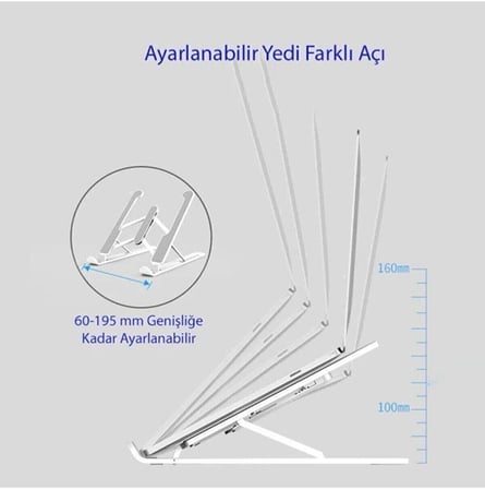 Macbook Laptop Bilgisayar Standı Notebook Özel Yükseltici Stand Tablet Tutucu Ayarlı Metal metal stand
