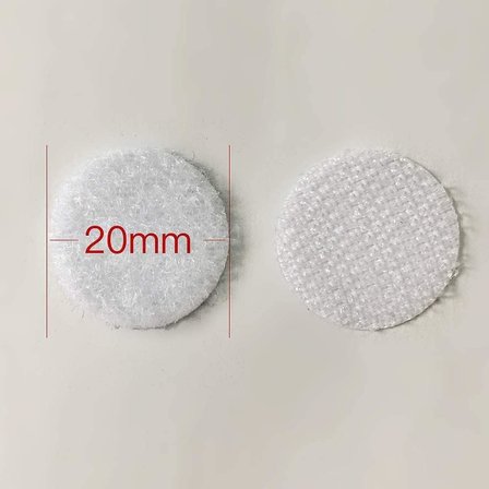 Dünya Magnet 100 Adet Arkası Yapışkanlı Yuvarlak Cırt Cırtlı Bant - Kaliteli Cırt Bant - Çap 1,5cm Cırt Cırt Band