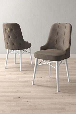 Loft Beyaz Mermer Desen 80x132 Açılabilir Mdf Yemek Odası Takımı 6 Adet Sandalye