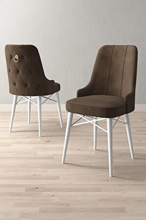 Loft Beyaz Mermer Desen 80x132 Açılabilir Mdf Yemek Odası Takımı 6 Adet Sandalye