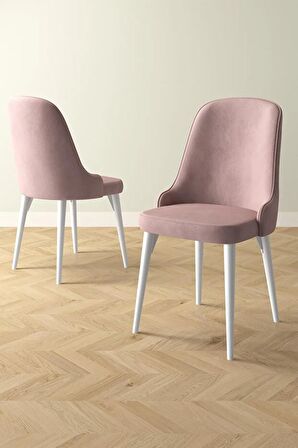 İkon Beyaz 80x132 Açılabilir Mdf Yemek Odası Takımı 4 Adet Sandalye