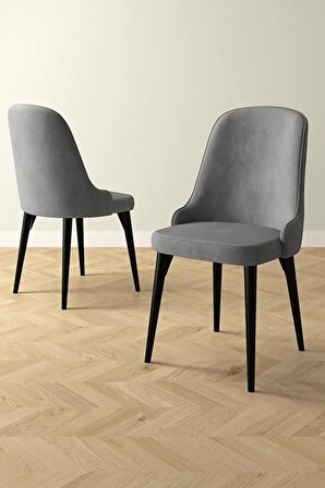 İkon Siyah Mermer Desen 80x132 Açılabilir Mdf Yemek Odası Takımı 4 Adet Sandalye
