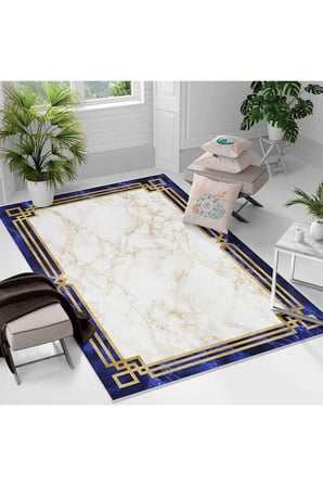 Kaymaz Taban Yıkanabilir Halı – Mutfak, Salon, Yatak Odası için Modern Dijital Baskı Halı (SLNHALI_1