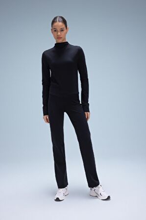 DeFactoFit Slim Fit Dik Yaka Uzun Kollu Tişört C5274AX24SPBK81