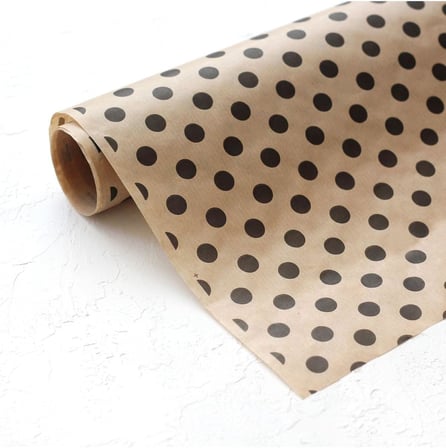 5 Adet Ambalaj Kağıdı, Hediye Paket Kağıdı, Kraft Puantiye (70x100cm)