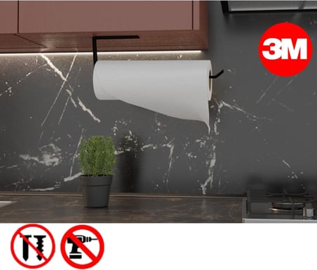 Yapışkanlı Kağıt Havluluk Yapışkanlı Havlu Askılığı, Banyo Askısı Yapışkanlı Havluluk ve Peçetelik 3M Yapışkanlı Tasarım MT72S