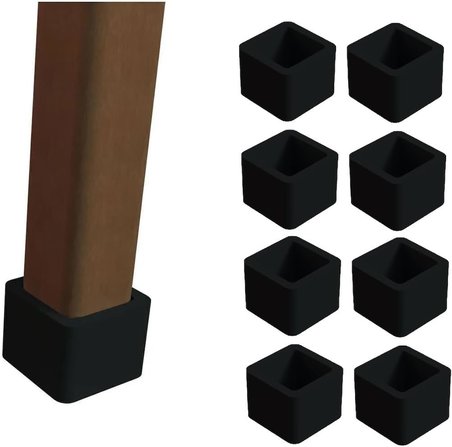 sandalye pabucu,Masa,koltuk,tabure ayak kılıfı 8 adet Siyah (30x30Kare)