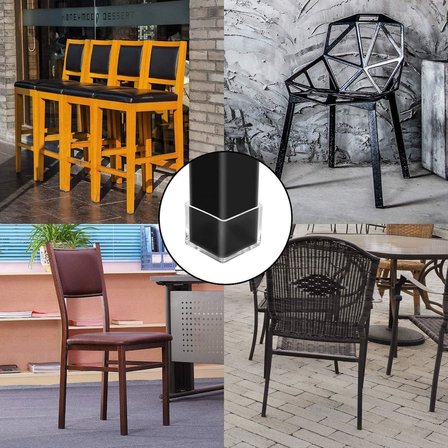 sandalye pabucu,Masa,koltuk,tabure ayak kılıfı 8 adet Siyah (30x30Kare)