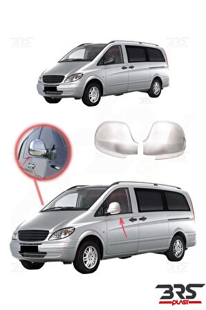 Mercedes Vito 2004-2010 Krom Ayna Kapağı Paslanmaz Çelik