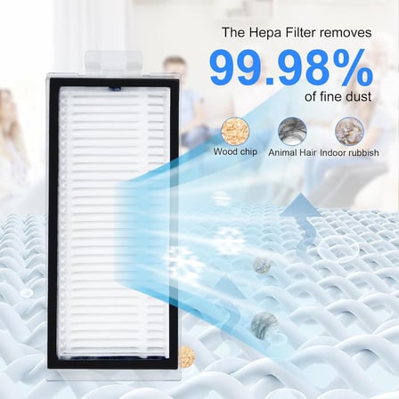 Hepa filtre için Roborock Q7 Max/ Q7 Max+/ Q7/ Q7+/ Q8 Max/ Q8 Max+/ Q5 Pro/ Q5 Pro+/ T8 robot elektrikli süpürge yedek parça, filtre yıkanabilir ve tekrar kullanılabilir, daha güçlü emiş