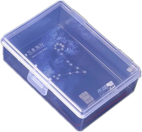 9x6cm Mini Şeffaf Eşya Takı İskambil Saklama Kutusu Organizer Düzenleyici Klipsli Kapaklı Kutu