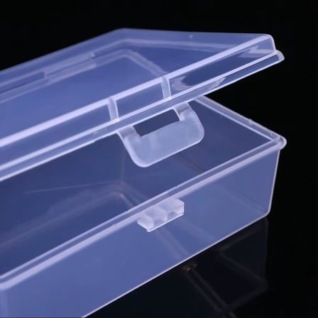9x6cm Mini Şeffaf Eşya Takı İskambil Saklama Kutusu Organizer Düzenleyici Klipsli Kapaklı Kutu