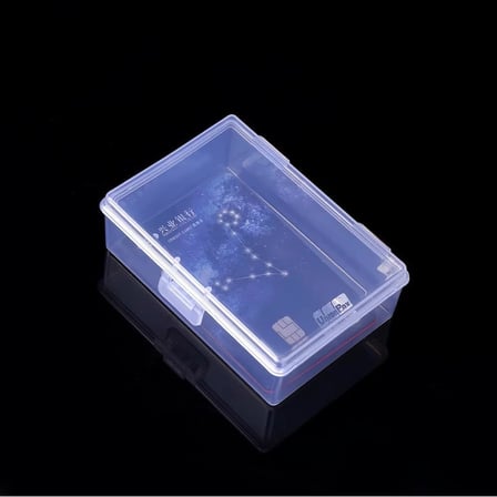 9x6cm Mini Şeffaf Eşya Takı İskambil Saklama Kutusu Organizer Düzenleyici Klipsli Kapaklı Kutu