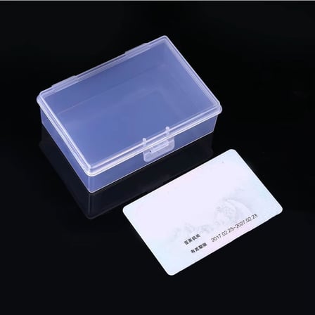 9x6cm Mini Şeffaf Eşya Takı İskambil Saklama Kutusu Organizer Düzenleyici Klipsli Kapaklı Kutu