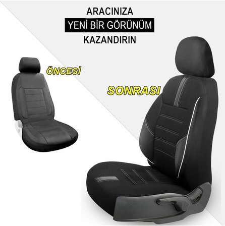 MEVAS OTO KILIFLARI Yıldız B Serisi Tam Set Oto Koltuk Kılıfı Renault Clio 4 ile uyumlu