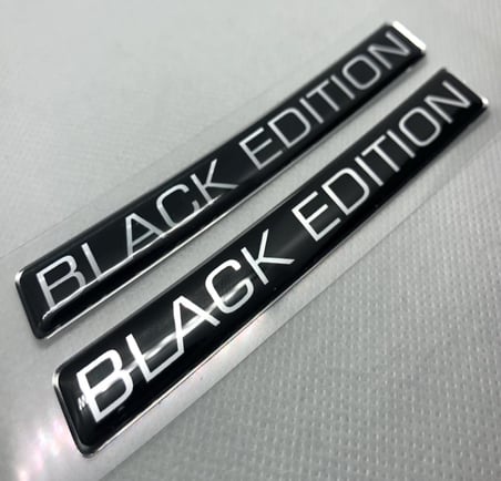 Black Edition Silver Siyah 3D logo sticker 2 adet