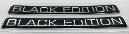 Black Edition Silver Siyah 3D logo sticker 2 adet